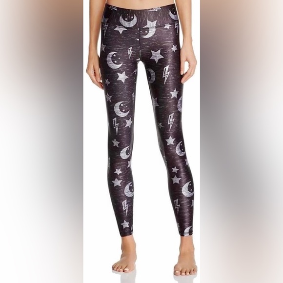 TEREZ Gray To The Moon and Back Leggings Whimsy Goth/Witchy Print Sz S - Picture 10 of 10